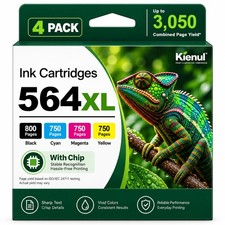564XL Ink Cartridges Replacement 4 Pack (BK/C/M/Y)High Yield Ink Compatible picture