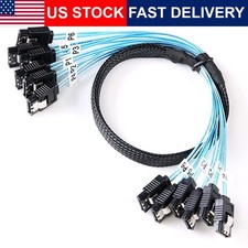 SATA III Cable 0.5M 6 Pack Straight 7 Pin Data Cables 6Gbps HDD SSD RAID Server picture
