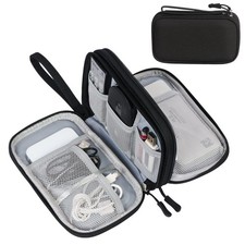 Electronic Organizer, Travel Tech Pouch Bag, Cable Organizer Black picture