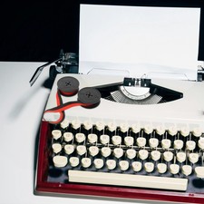 2 Pack Nylon Typewriter Ribbon Red Black Reusable for Old Manual Typewriters picture