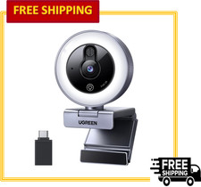 UGREEN 2K Webcam with 4-Level Ring Light Full HD Webcam for PC with Microphone picture