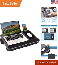 Compact & Lightweight Gray Woodgrain Lap Desk for Home Office Flexibility picture