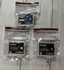 Set Of 3 Sealed Genuine Epson 60 Ink TO602 TO603 TO604 T060220 T060320 T060420 picture