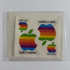 Sealed Vintage Apple Computer Rainbow Logo Sticker Sheet Japanese Macintosh NOS picture
