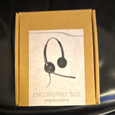 Plantronics EncorePro 520 Double Ear Wired 3.5mm Boom Mic Headset Black picture