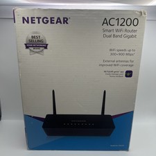 NETGEAR AC1200 R6220-100NAS Smart WiFi Router Ethernet Dual Band Gigabit Antenna picture