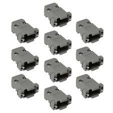 10x DB9 D-SUB 9-Pin RS232 Plastic Hood Housing Serial Port Solder Cup Connector picture
