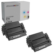 Replacement HP 51X Q7551X High Yield Toner Cartridge (Black, 2-Pack) picture