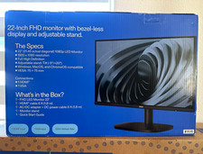 onn. 22in FHD 1080p LED 120Hz Monitor HDMI/VGA Bezel-Less Tiltable VESA picture