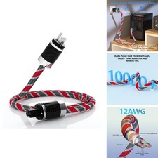 Monosaudio 12AWG Audio Power Cable 3-Prong Rhodium Plated Plugs 125V 15A 2M picture