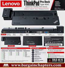 Lenovo ThinkPad Pro Dock 40A1 Docking Station Black USB 3.0 DP DVI VGA picture