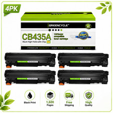 4pk Greencycle CB435A Toner Cartridge Fit For HP LaserJet P1003 P1004 P1005 picture