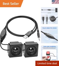 Mini Computer Speaker for Desktop PC 3.5mm TRS Input -1.2M/3.9FT picture