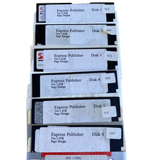 Vintage Computer 5.25” Floppy Software Express Publisher v2.02b Page Design Disk picture