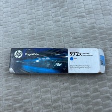 HP 972X High Yield CYAN PageWide Cartridge High Yield L0R98AN OPEN BOX EXP 7/25 picture