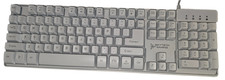 Skytech Gaming Keyboard K-1000W RGB Backlit Wired White Mechanical Feel Tested picture