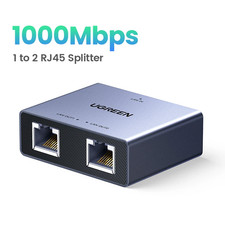 UGREEN Gigabit Ethernet Splitter 1 to 2 RJ45 1000Mbps Network Adapter Coupler picture