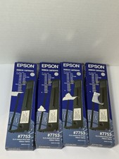 5 Pack Genuine Epson Ribbon Cartridge - #7753 BLACK - LQ-200 300 450 500 picture