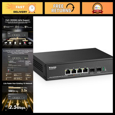 4-Port 2.5G PoE Switch, 10G SFP+ Slot, 4x 2.5G Base-T, IEEE802.3af/at, Fanless picture