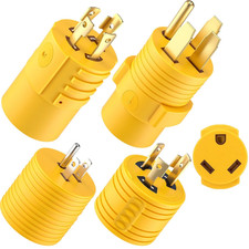 4 Pcs RV Generator Adapter Kit, NEMA 14-50P/5-15P/L14-30P/L5-30P to NEMA TT-30R, picture