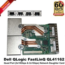 Dell QLogic FastLinQ QL41162 Quad-Port 2x10Gbps & 2x1Gbps Daughter Card 0D1WT picture
