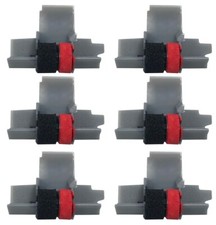 6 Pack IR-40T Black and Red Calculator Ink Rollers CP13 NR42 IR40T Sharp Casio picture
