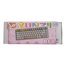 YUNZII B68 Wireless Mechanical Keyboard Tri-Mode BT5.0 Pink picture