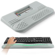 2in1 Ergonomic Wave Wrist Rest Pad Keyboard Stand Computer Support Desk picture