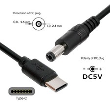 USB C to DC 5V 3.5x1.3/5.5x2.1/2.5 mm Power Charge Cable with 5.1K Resistor 1.0M picture