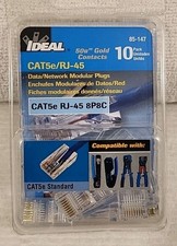 IDEAL 10 PACK Cat5e RJ45 8P8C Modular plug 85-147- gold contacts picture