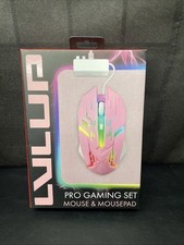 LVLUP PRO GAMING SET Mouse & Mouse Pad PINK, Backlight LU788-PNK New Sealed picture