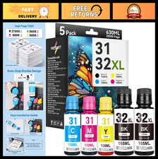 31 32XL Ink Bottle Set - Replacement for Smart Tank Printers 7602 6001 picture