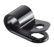 Black Nylon Plastic Cable Clamps, 1/4