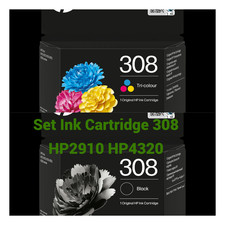 Original Set Ink Cartridge 308 HP2910 HP4320 Black Tri-color Genuine picture
