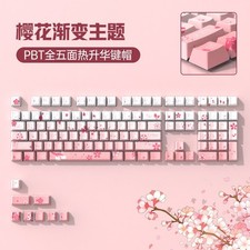 Sakura Cherry Keycap PBT Key Caps For Mechanical Keyboard 116 key CAPS picture