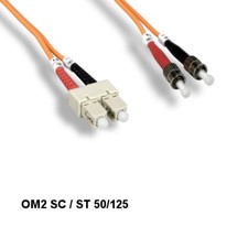 Kentek 3.28ft/1m OM2 SC to ST Multi-Mode Fiber Optic Cable 50/125 Duplex ATM picture
