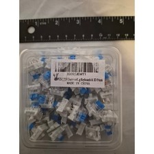 48 Pcs 3 Pin Dustproof Blue Mechanical Keyboard Switches with Puller Tool picture