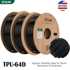 1-3KG eSUN Flexible TPU 64D 3D Printer Filament 1.75mm 1KG Spool Black For Print picture