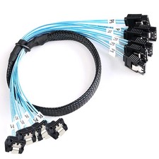 SATA-III Cable 0.5M 6Pcs/Set Thin 90-Degree SATA Cable Right-Angle to Straigh picture