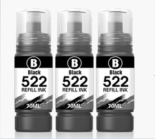 FASTINK Replacement for Epson 522 Ink Refill Bottle Black 3 Pack Black NEW picture