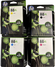 New Genuine HP 88XL Black Cyan Magenta Yellow 4PK Ink Cartridges picture