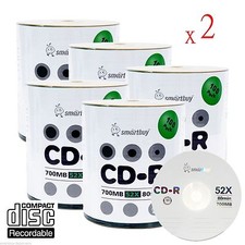 1000 Smartbuy Grade A+ CD-R 52X 700MB Logo Top Blank Media Data Record Disc picture