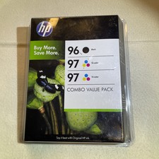 Genuine HP 3 Cartridge 96 97 97 Ink Combo Pack Black Tri-color Officejet Deskjet picture
