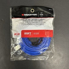 Monster Cat 5E Network Cable 25 FT  Enhanced 350 MHZ 140271-00 - New Old Stock picture