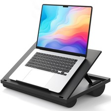 Lap Desk Portable Laptop Stand Fits Up 15.6 Inch Adjustable 8 Angles Dual picture