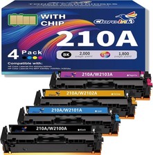 210A Toner Cartridge 4-Pack w Chip B/C/M/Y for HP 4201dw 4301fdw Printer picture