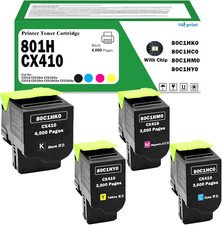 Toner Cartridge (80C1HK0, 80C1HC0, 80C1HM0, 80C1HY0) for Lexmark CX410 & CX510 picture