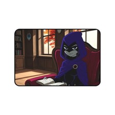 Raven Teen Titans DC Comics Desk Mat XL Mouse Pad Autumn Library Anime picture
