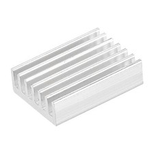 Electronic Cooler Aluminium Heatsink 20x14x4mm for CPU Silver Tone Pack of 10 picture