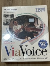 IBM ViaVoice Voice Dictation Windows 95 NT Sealed Vintage Speech Software picture